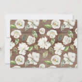 木目素朴白フローラブライダルシャワー招待状 招待状 (裏面)