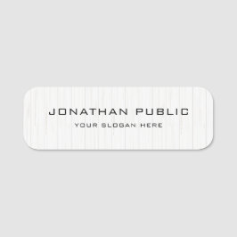 木目素朴白(名前をカスタムする) 名札