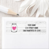 木目素朴石工の瓶差出人住所ラベル ラベル (インサイチュ)