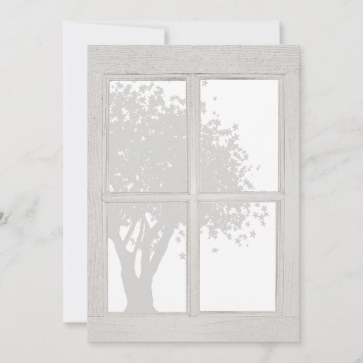 木目素朴窓枠 招待状 (裏面)