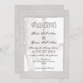 木目素朴窓枠 招待状 (正面/裏面)