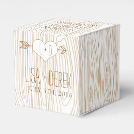 木目素朴結婚式の引き出物箱 フェイバーボックス