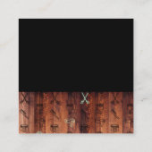 木目素朴黒スタイリストツールパターン 予約カード (裏面)