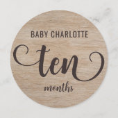 木目素朴9-10ヶ月ベビーマイルストーン記号 (裏面)