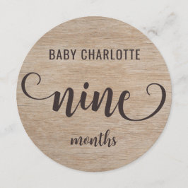 木目素朴9-10ヶ月ベビーマイルストーン記号