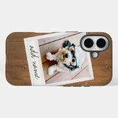 木目素朴(ヴィンテージ正方形フォトフレーム付) Case-Mate iPhoneケース (裏面 (横))