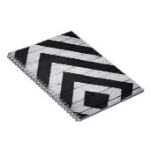 木目絵を描黒と白 ノートブック (右側)