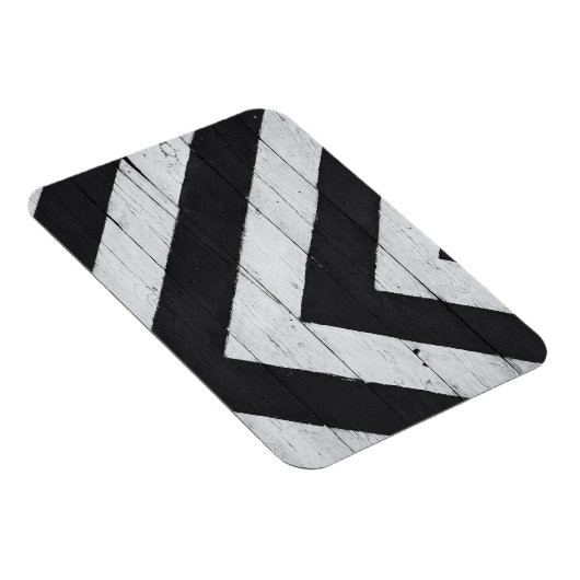 木目絵を描黒と白 マグネット (右側)