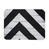 木目絵を描黒と白 マグネット (横)