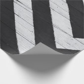 木目絵を描黒と白 ラッピングペーパー (角)