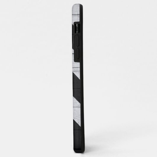 木目絵を描黒と白 Case-Mate iPhoneケース (裏面/左)