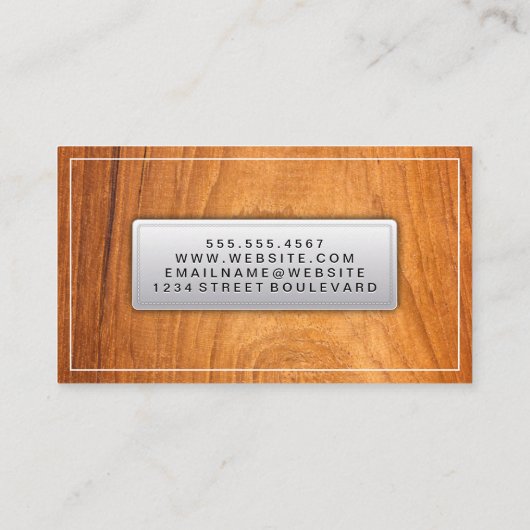 木目背景 名刺 (裏面)