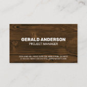 木目背景 | 木と丸鋸 名刺 (裏面)