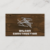 木目背景 |爪、 ネイルの山 名刺 (正面)