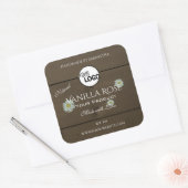 木目製品包装ラベルデイジーロゴ スクエアシール (封筒)