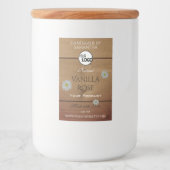 木目製品包装ラベルフラワーロゴ フードラベル (正面)