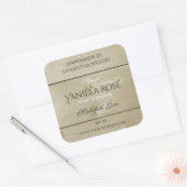 木目製品包装ラベルライトデイジー スクエアシール (封筒)