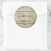 木目製品包装ラベルライトデイジー ラウンドシール (バッグ)