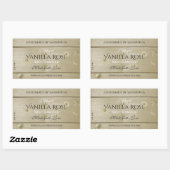 木目製品包装ラベルライトデイジー 長方形シール (シート)