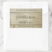 木目製品包装ラベルライトデイジー 長方形シール (バッグ)