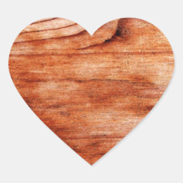 木目調のテクスチャ ハートシール