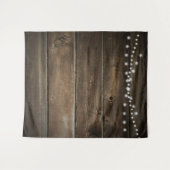 木目調の写真用テクスチャードウェディングバックドロップ タペストリー (正面(横))