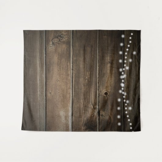 木目調の写真用テクスチャードウェディングバックドロップ タペストリー (正面(横))