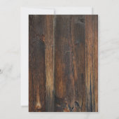 木目調の手書きで、結婚式の文字をデザインしたウェディングハート 招待状 (裏面)