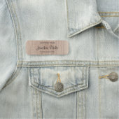 木目調エレガント手書き文字文字テンプレート 名札 (インサイチュ)