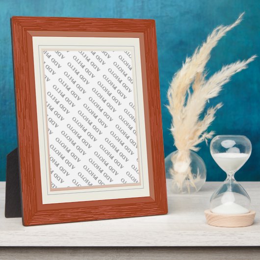 木目調マットフレーム フォトプレートを追加 フォトプラーク (側面)