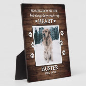 木目調 家族のペット写真 追悼 プレート フォトプラーク (側面)