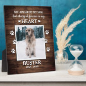木目調 家族のペット写真 追悼 プレート フォトプラーク (側面)