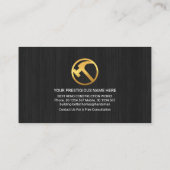 木目金ゴールド建物枠の改装 名刺 (裏面)