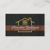 木目金ゴールド建物枠の改装 名刺 (正面)