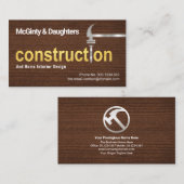 木目金ゴールド建築銀ハンマー爪、 ネイル 名刺 (正面/裏面)