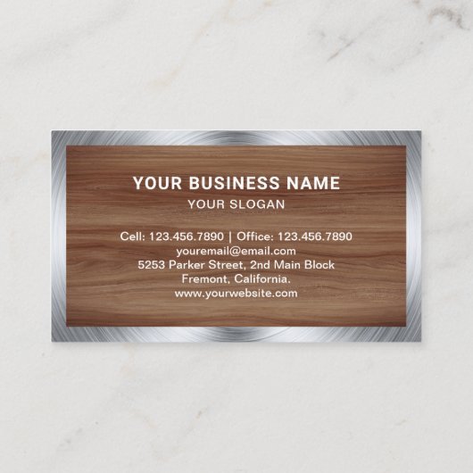 木目鋼丸鋸盤大工 名刺 (裏面)