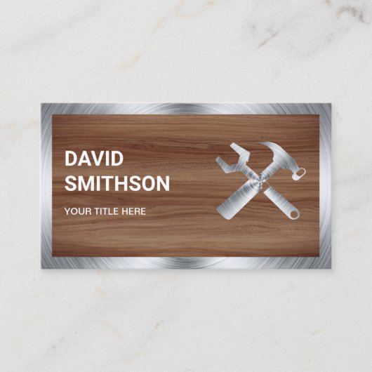 木目鋼手利自動補修整備士 名刺 (正面)