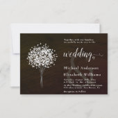 木目黒と白 |ロマンチッ結婚クな書道のI 招待状 (正面)