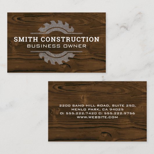 木目 | メタルソー 名刺 (正面/裏面)