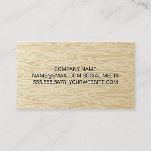 木目 | モノグラム 名刺 (裏面)