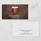 木目 |ワインオープナー |ワインオープナー 名刺 (正面/裏面)