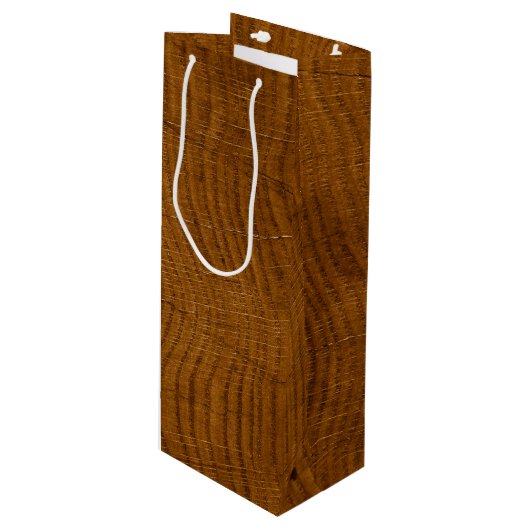 木目 ワインギフトバッグ (正面アングル)