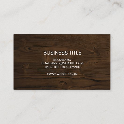 木目 |ヴィンテージ 名刺 (裏面)