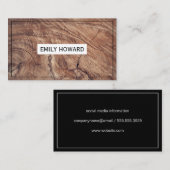 木目 名刺 (正面/裏面)