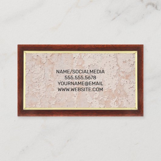 木目 |壁グランジ 名刺 (裏面)