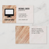 木目/技術 名刺 (正面/裏面)