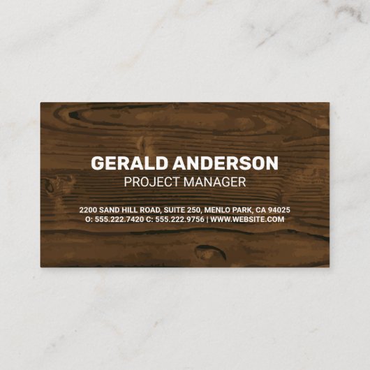 木目 |木材 |建物材料 名刺 (裏面)