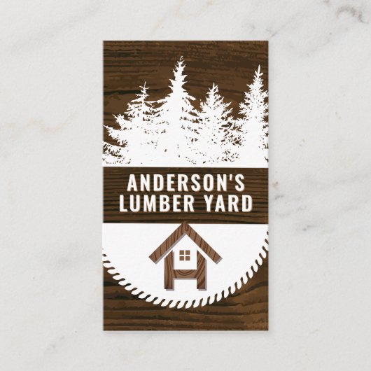 木目 |木材 |建物材料 名刺 (正面)