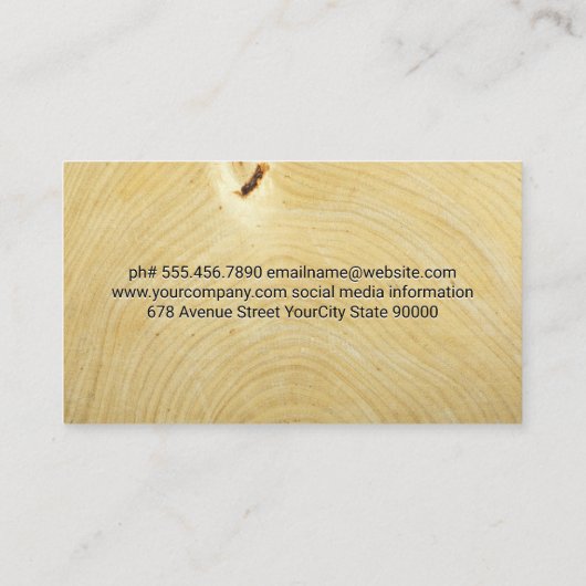 木目 |肉切り裂き |牛の放牧 名刺 (裏面)