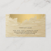 木目 | 金ゴールドブラシ 名刺 (裏面)